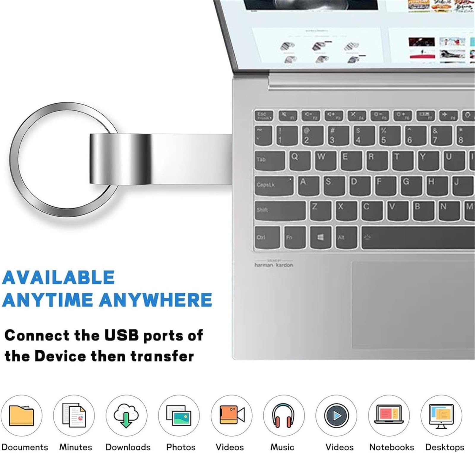 512GB USB 3.0 Flash Drive - High Speed Metal Waterproof USB Stick, Portable Thumb Drive for PC/Laptop/Tablet/Car - Perfect for Data Storage, File Transfer & Backup (Destuu Brand)