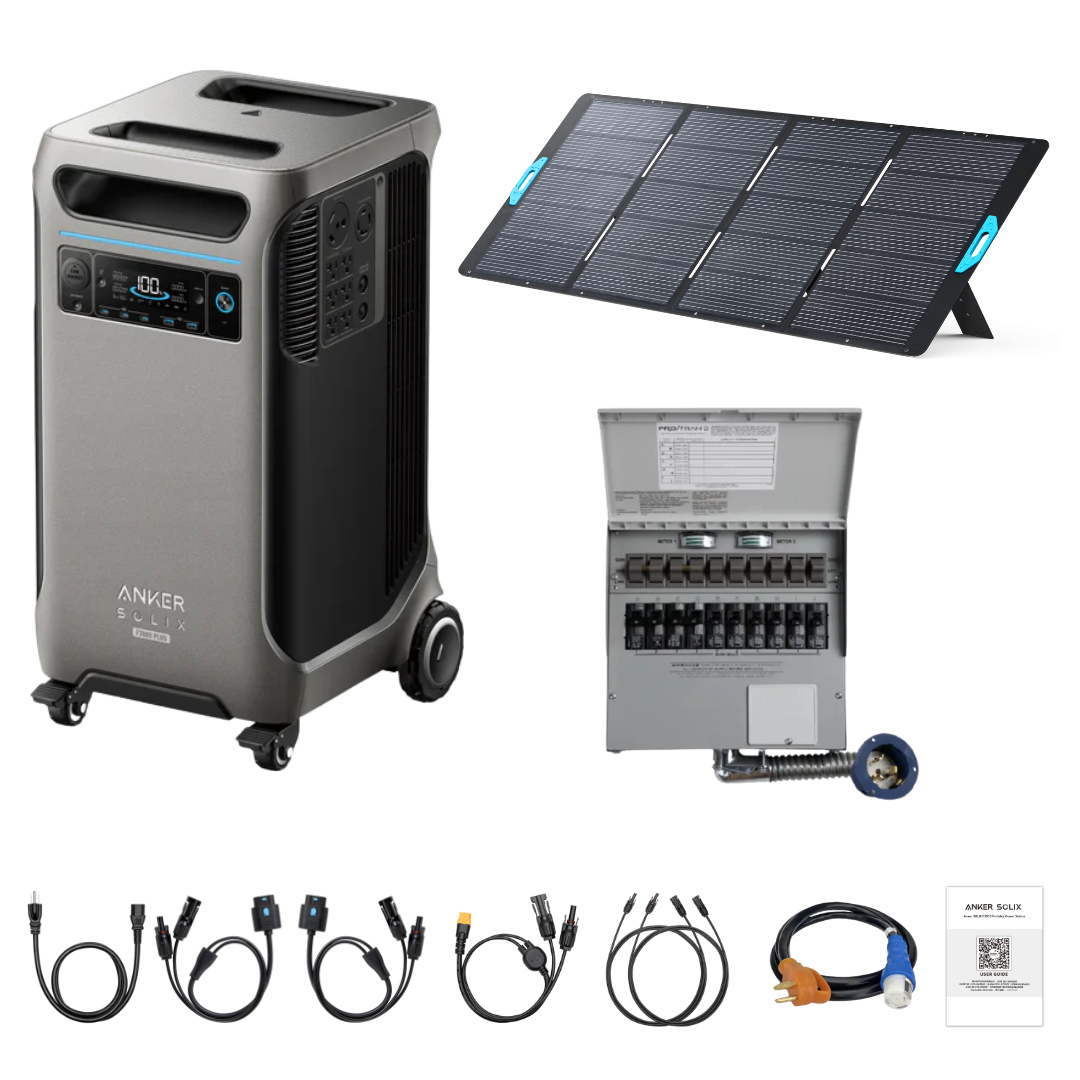 Anker SOLIX F3800 Plus 2000W Portable Power Station with 400W Solar Panel | Solar Generator for Camping, RV, Home Backup & Outdoor Adventures