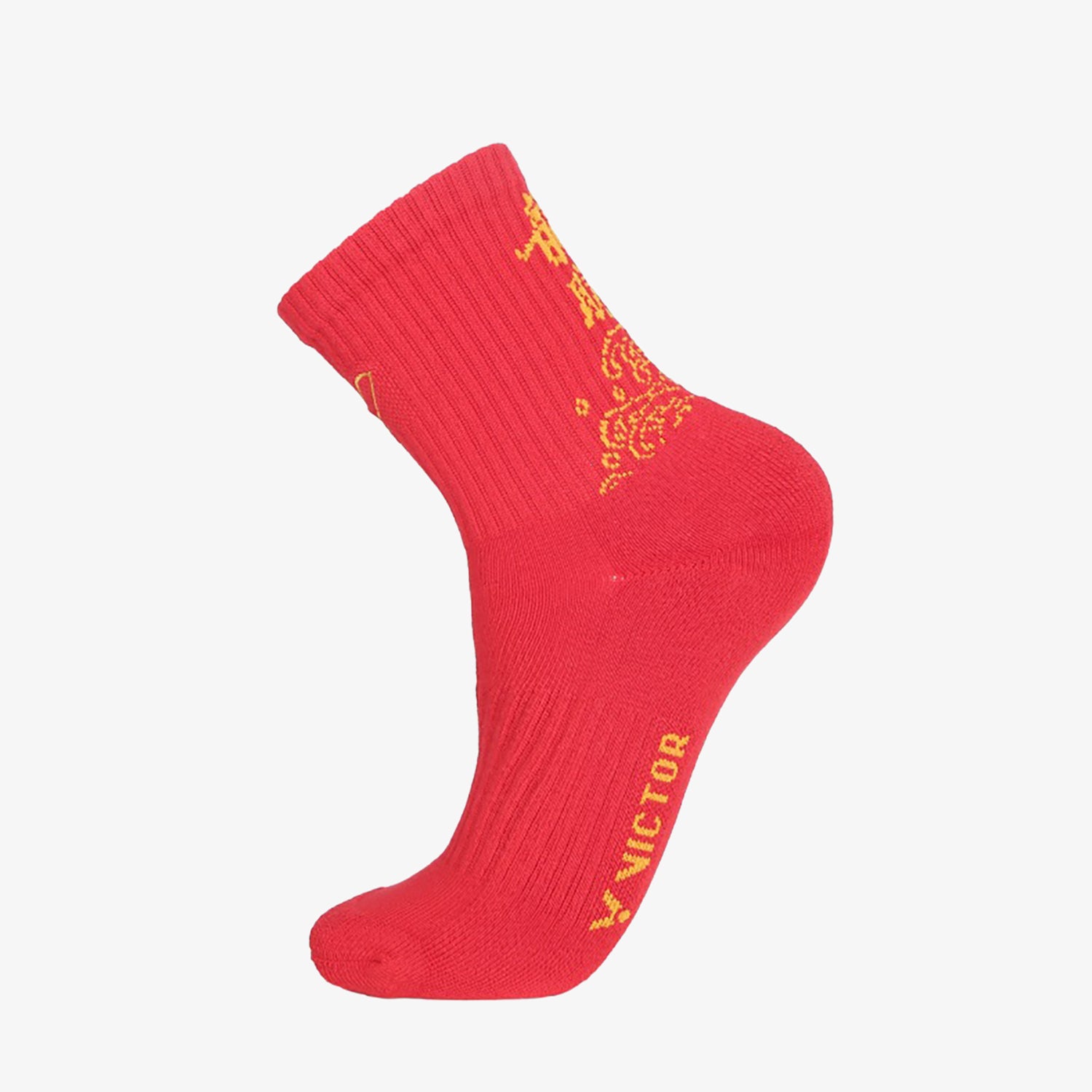 Victor Chinese New Year Junior Socks SK408JRJCNYD JR (Red) - Festive Holiday Socks for Kids - Perfect for Lunar New Year Celebrations, Family Gatherings & Gift Giving
