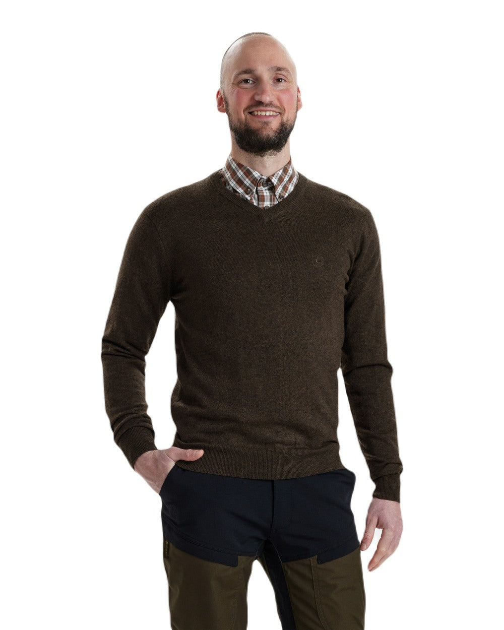 Deerhunter Kingston Knit V-Neck Sweater for Men - Soft Casual Pullover for Fall & Winter - Perfect for Office, Dating & Outdoor Activities