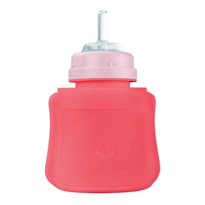 Organic Silicone Baby Food Pouch - 5 oz Reusable Squeeze Pouch for Homemade Purees | Perfect for On-the-Go Feeding, Toddler Snacks & Breastmilk Storage