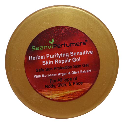 Saanvi Herbal Purifying Skin Repair Gel 150ml - Natural Sun Protection for Men & Women | Hydrating & Soothing Face & Body Gel for Daily Skincare Routine