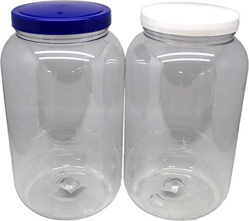 3600mL Clear Plastic Storage Jars with Lids - Bulk Pack of 12 - Perfect for Food Storage, Crafts & Organization (BPA-Free)