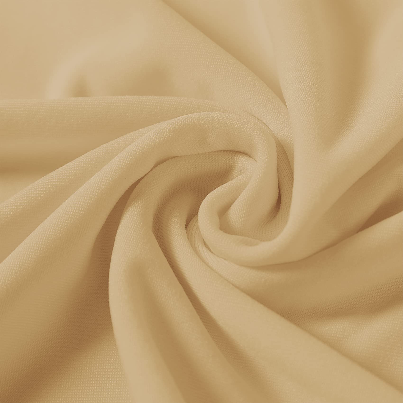 12-Pack Spandex Chair Covers - Stretchable, Washable & Removable Seat Protectors for Living Room, Party, Banquet, Wedding & Hotel Events (Champagne) - Perfect for Home Decor & Special Occasions