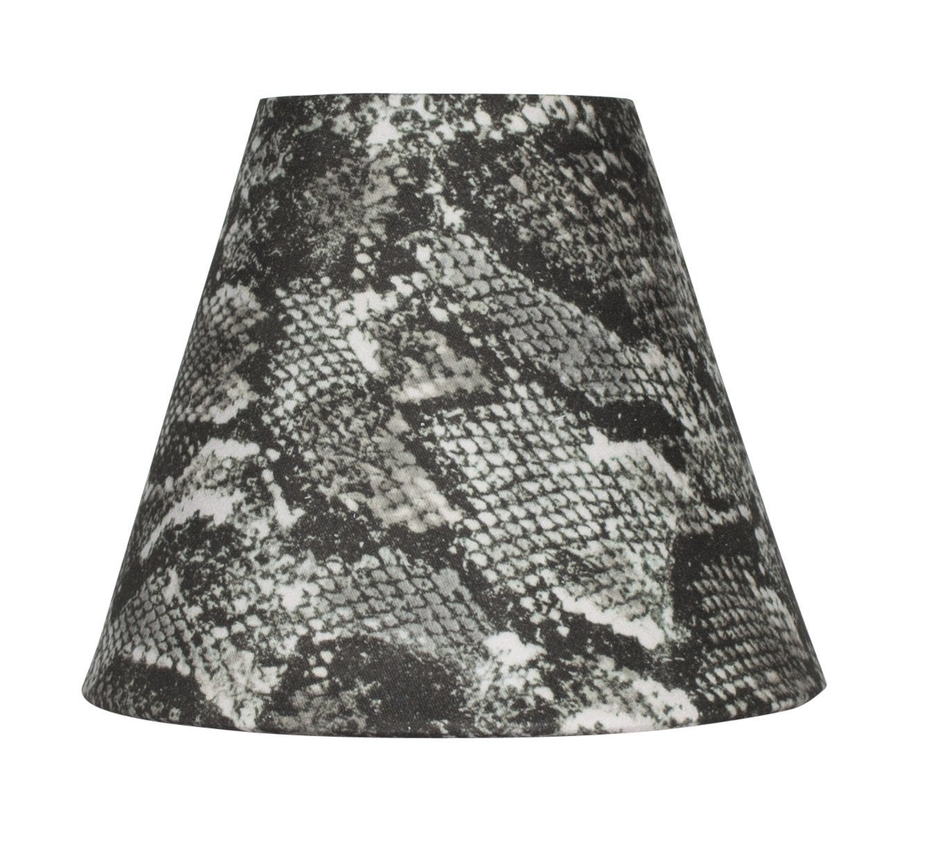 6 Inch Snakeskin Print Chandelier Lamp Shade - Vintage Style Ceiling Light Cover for Dining Room, Bedroom & Living Room Decor