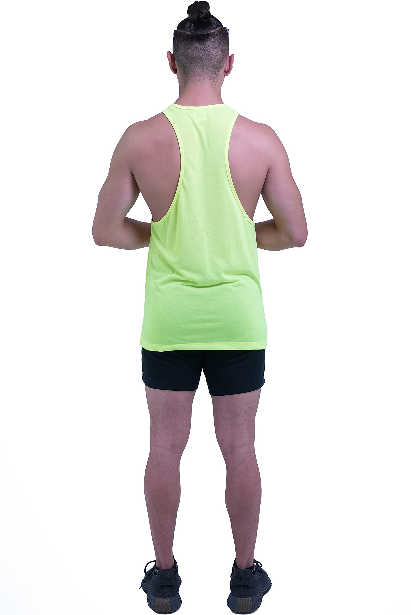 ShirtBANC Essentials Unisex Beach Cotton Racerback Tank Top - Soft Breathable Workout & Yoga Shirt for Men & Women - Perfect for Gym, Running, Summer Vacation and Casual Wear