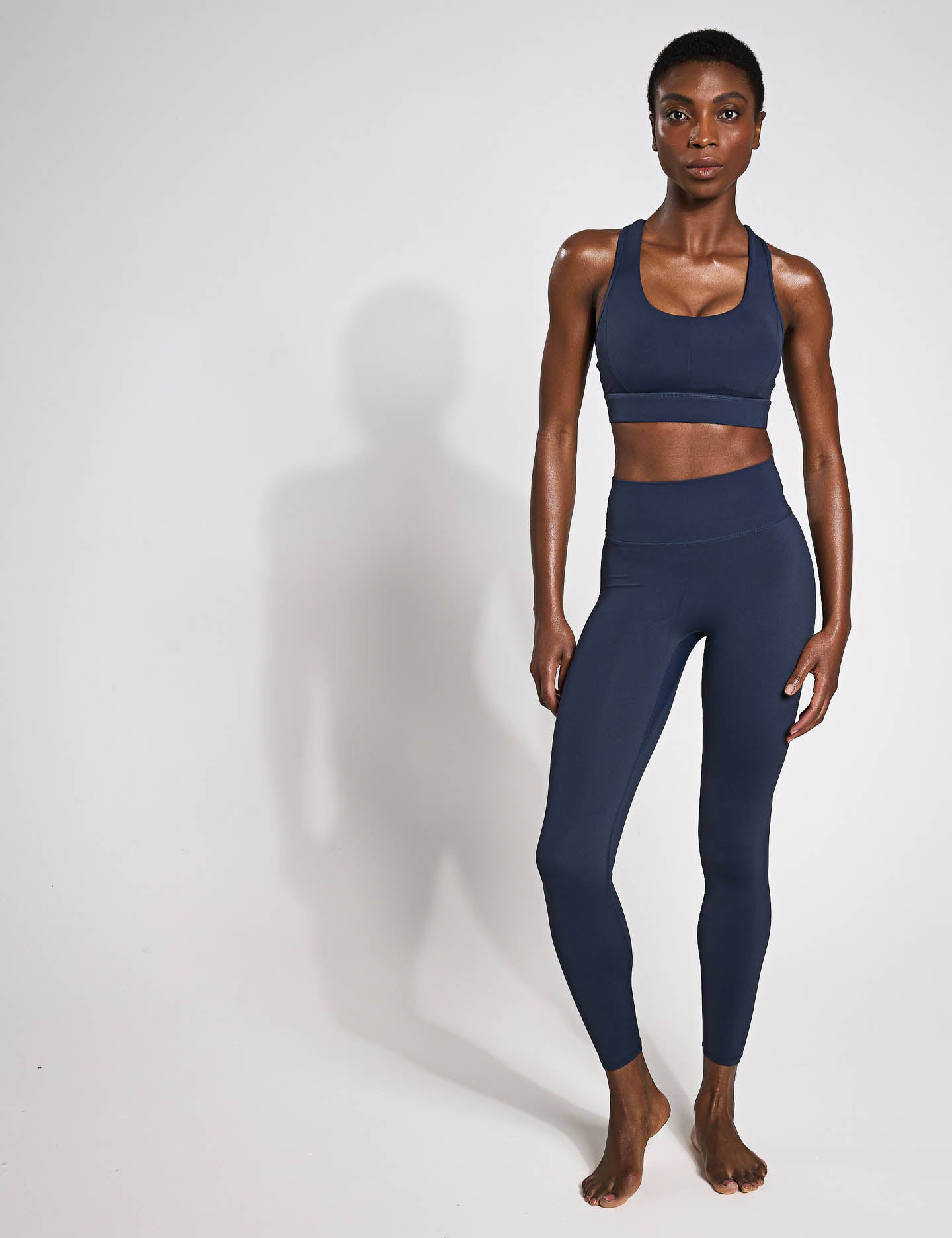 Frankie Cloud Core Sports Bra for Women - High Support Workout Bra, Navy Blue - Perfect for Yoga, Running & Gym Fitness Activities