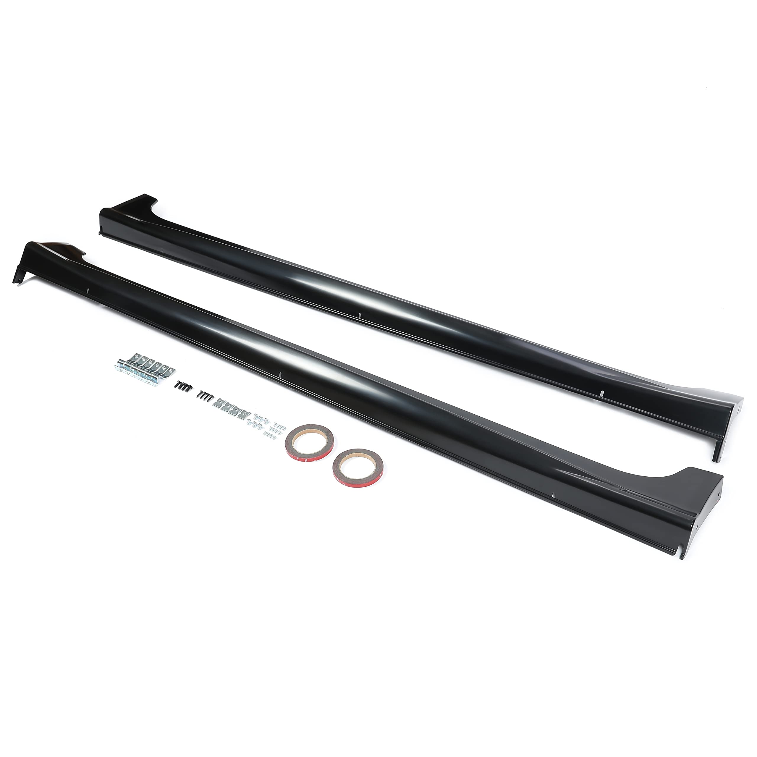 HECASA Side Skirts for 2012-2015 Honda Civic 4-Door Sedan - Black Spoiler Extension Splitter Panel Pair - Enhance Style & Aerodynamics for Street & Show Cars