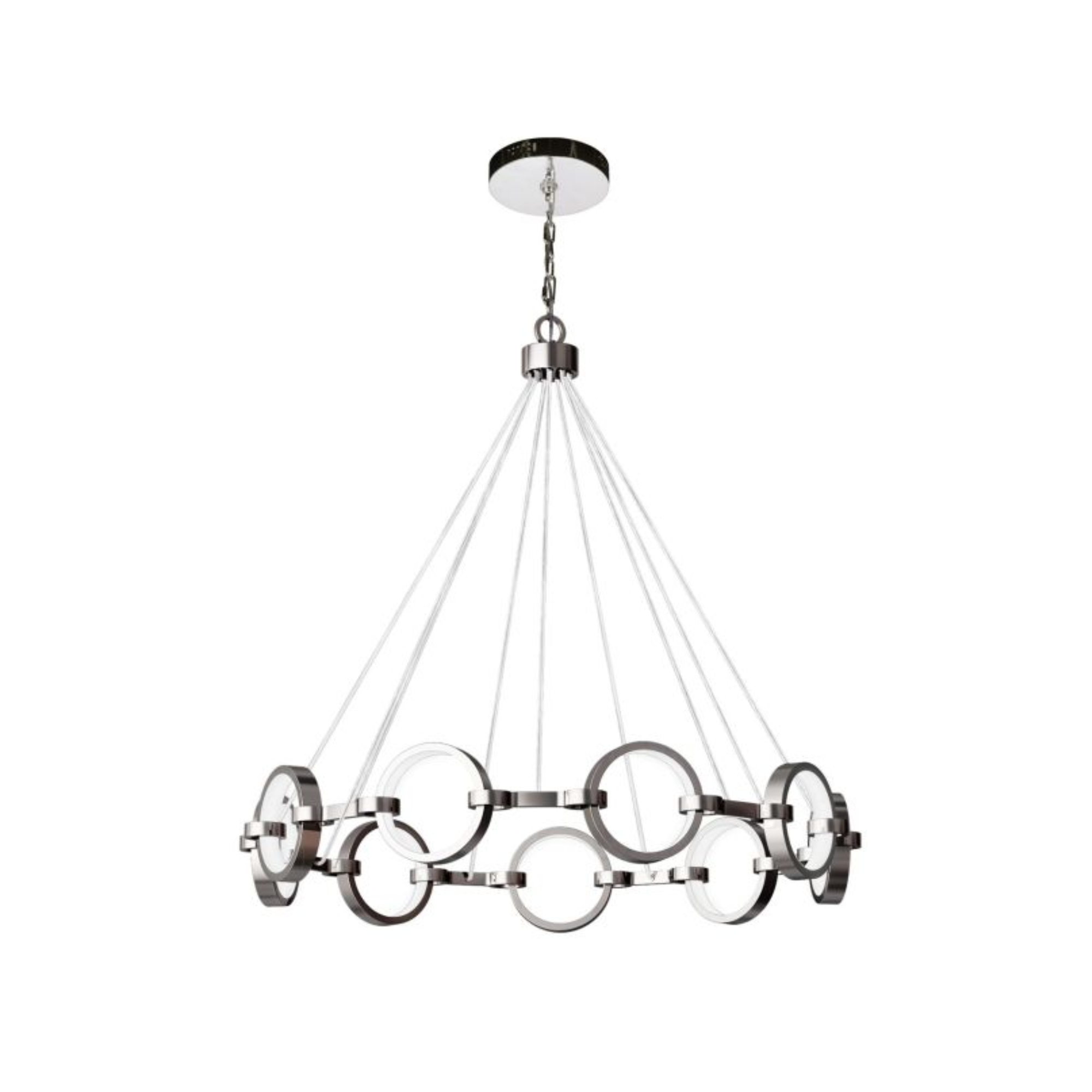 Craftmade Context 9-Light LED Chandelier - Modern Crystal Ceiling Light Fixture for Dining Room, Bedroom & Living Room - Energy Efficient Dimmable Lighting for Home Decor