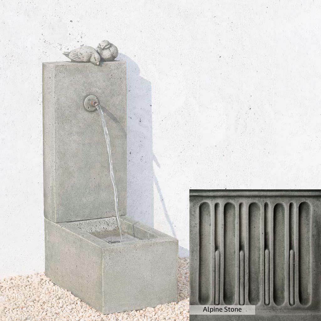 Campania International Bird Element Fountain - Outdoor Garden Decor, Handcrafted Stone Water Feature for Patio, Yard, and Landscape Design | Perfect for Relaxing Garden Ambiance and Bird Attraction