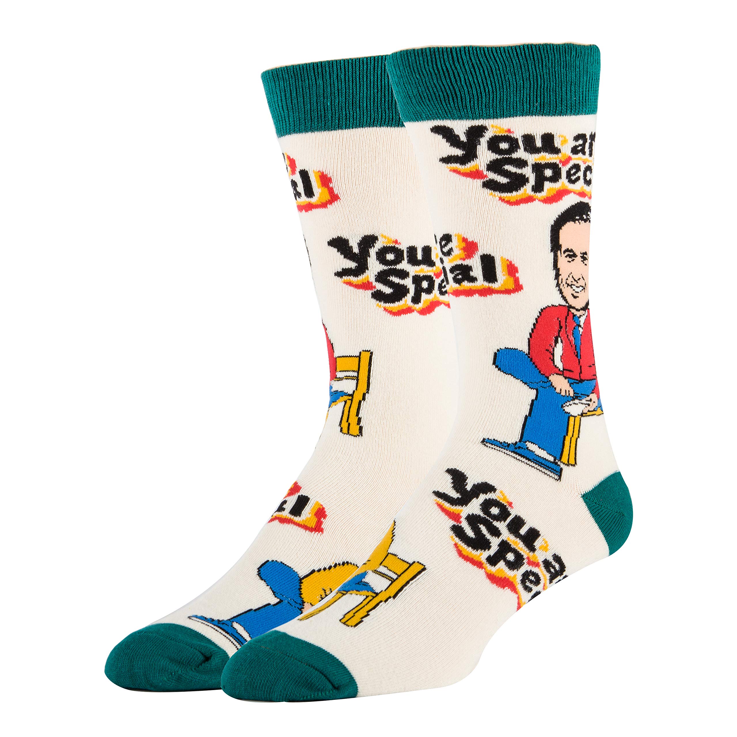 Funny Mr Rogers Socks for Men - Novelty Crazy Crew Socks with Cool Designs | Perfect Gift for Dad, Husband & Friends | Great for Christmas, Birthday & Casual Wear