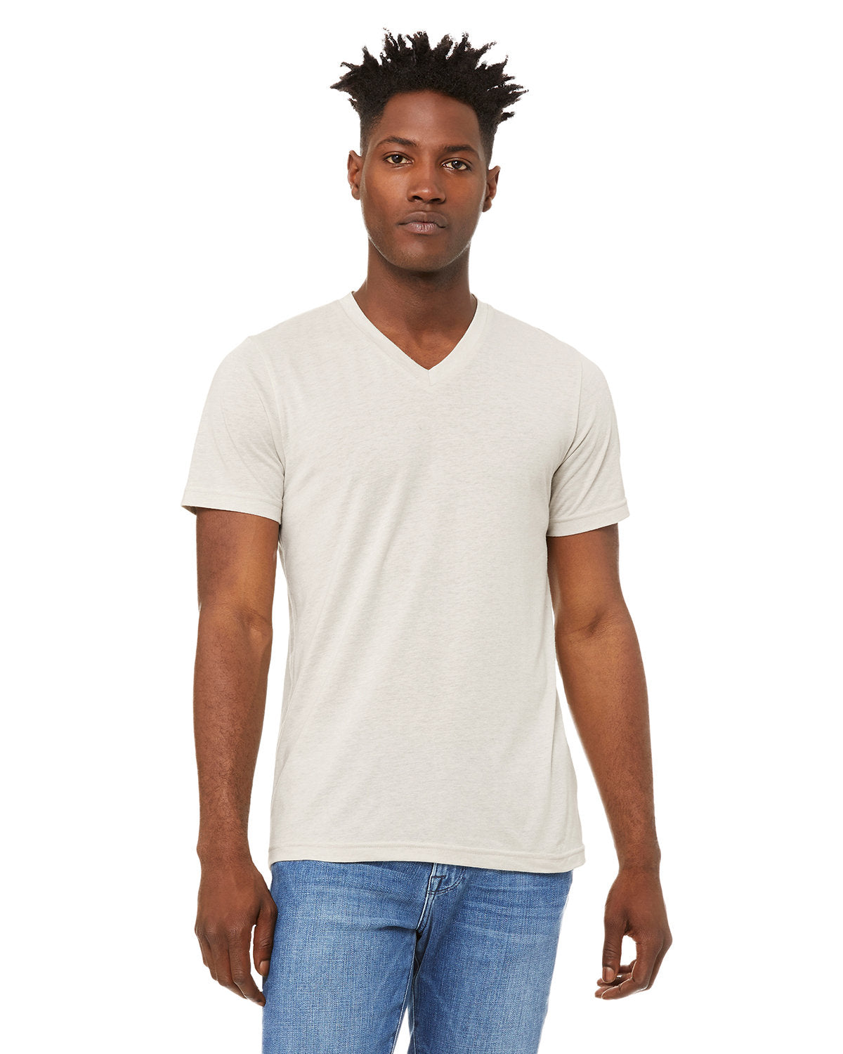 Bella + Canvas 3415C Unisex Triblend V-Neck T-Shirt - Soft Comfort Fit for Men & Women - Perfect for Casual Wear, Gym, and Everyday Outfits