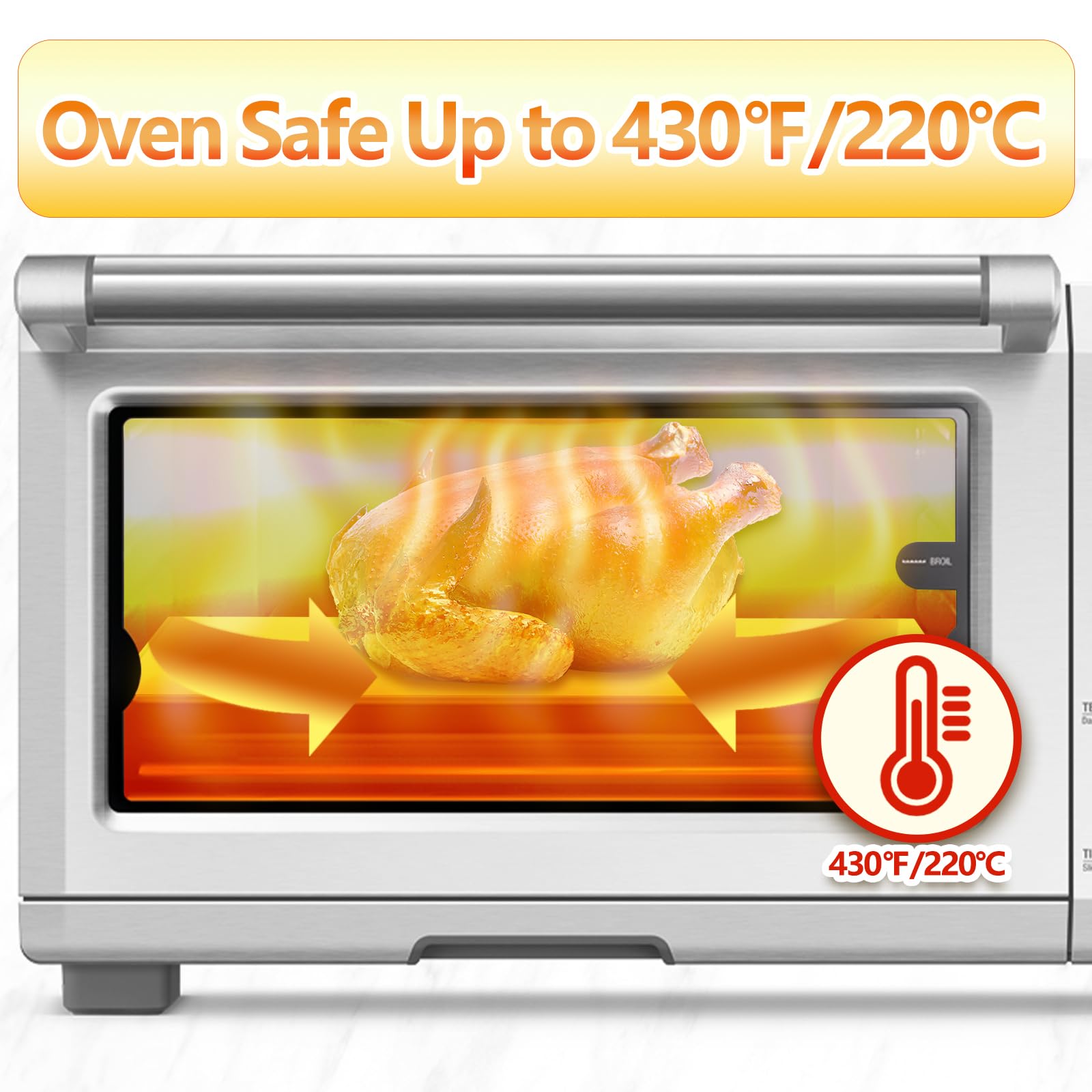 Disposable Air Fryer Liners for Breville Smart Oven Air Fryer Pro BOV845BSS - 100 Pcs Unbleached Parchment Paper Baking Sheets - Non-Stick Air Fryer Accessories for Breville Toaster Oven - Perfect for Healthy Cooking & Easy Cleanup