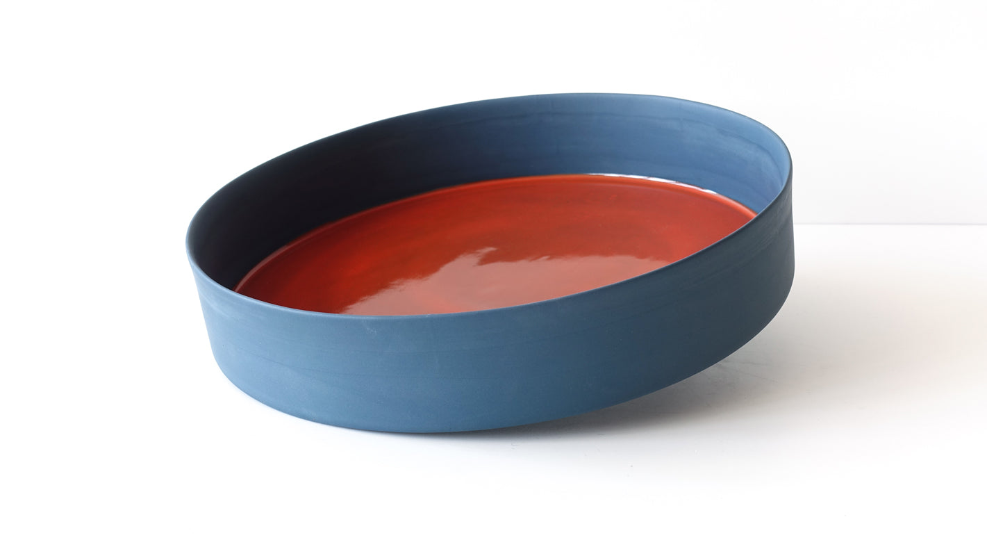 Premium Flat Bowl Medium - Durable Ceramic Serving Dish for Salads, Pasta & Desserts - Perfect for Home Dining, Restaurants & Entertaining