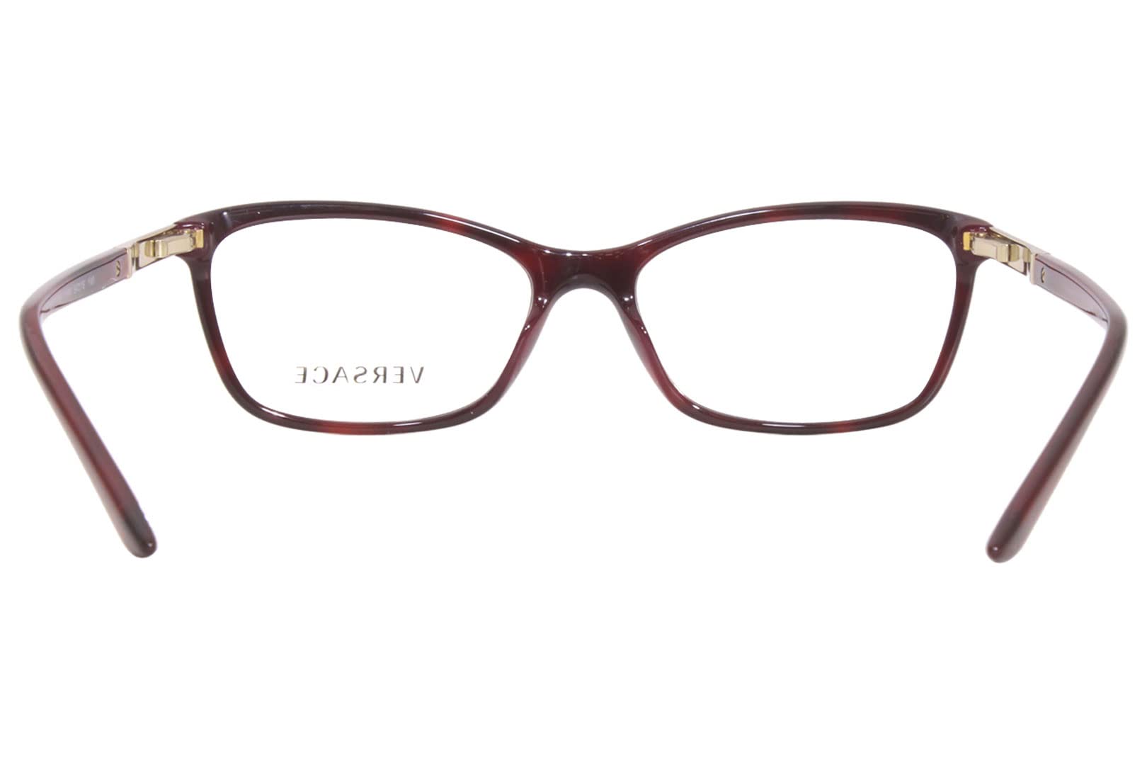 Versace VE3186 Eyeglass Frames 5184-54 - Havana Bordeaux Designer Optical Glasses for Men & Women | Luxury Eyewear for Fashion, Office & Everyday Use