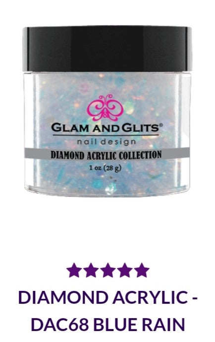 GLAM AND GLITS DA68 Diamond Collection - 1 oz Blue Rain Body Glitter for Parties, Festivals & Special Occasions