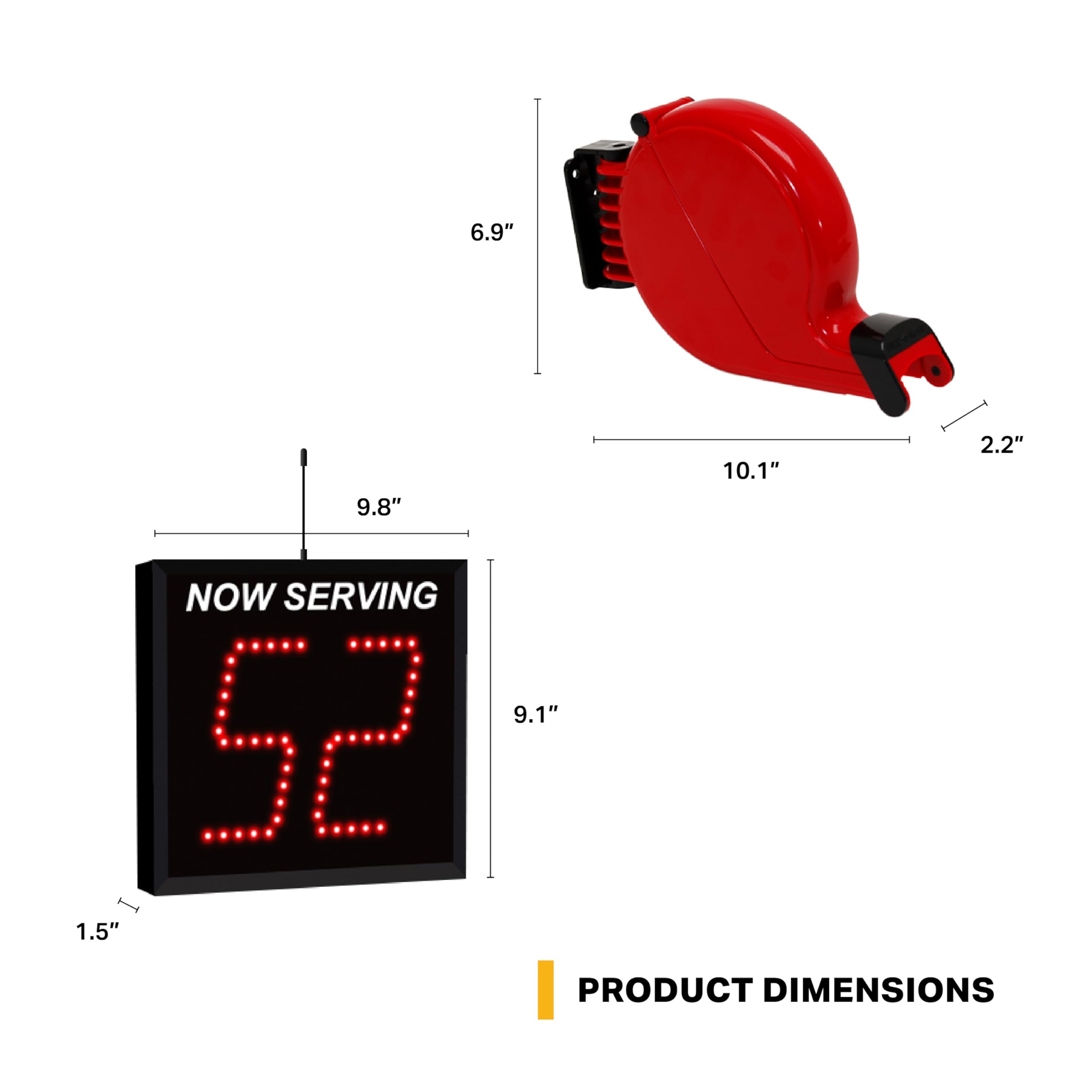 2-Digit Wireless Take A Number System with Floor Dispenser - Queue Management Solution for Retail Stores, Banks, and Clinics
