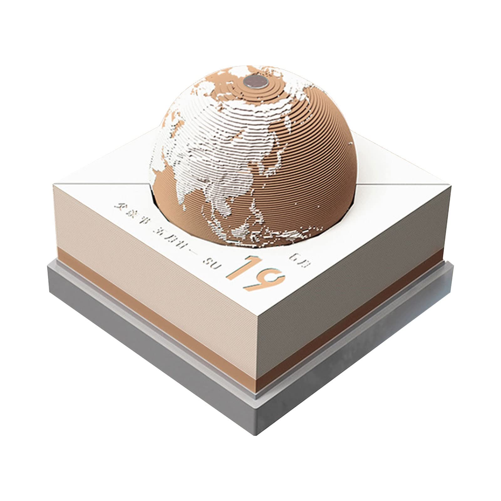 2022 3D Earth Paper Sculpture Desk Calendar - Unique Paper Art Globe Model for Office & Home Decor - Perfect Gift for Earth Lovers, Students & Eco-Friendly Enthusiasts