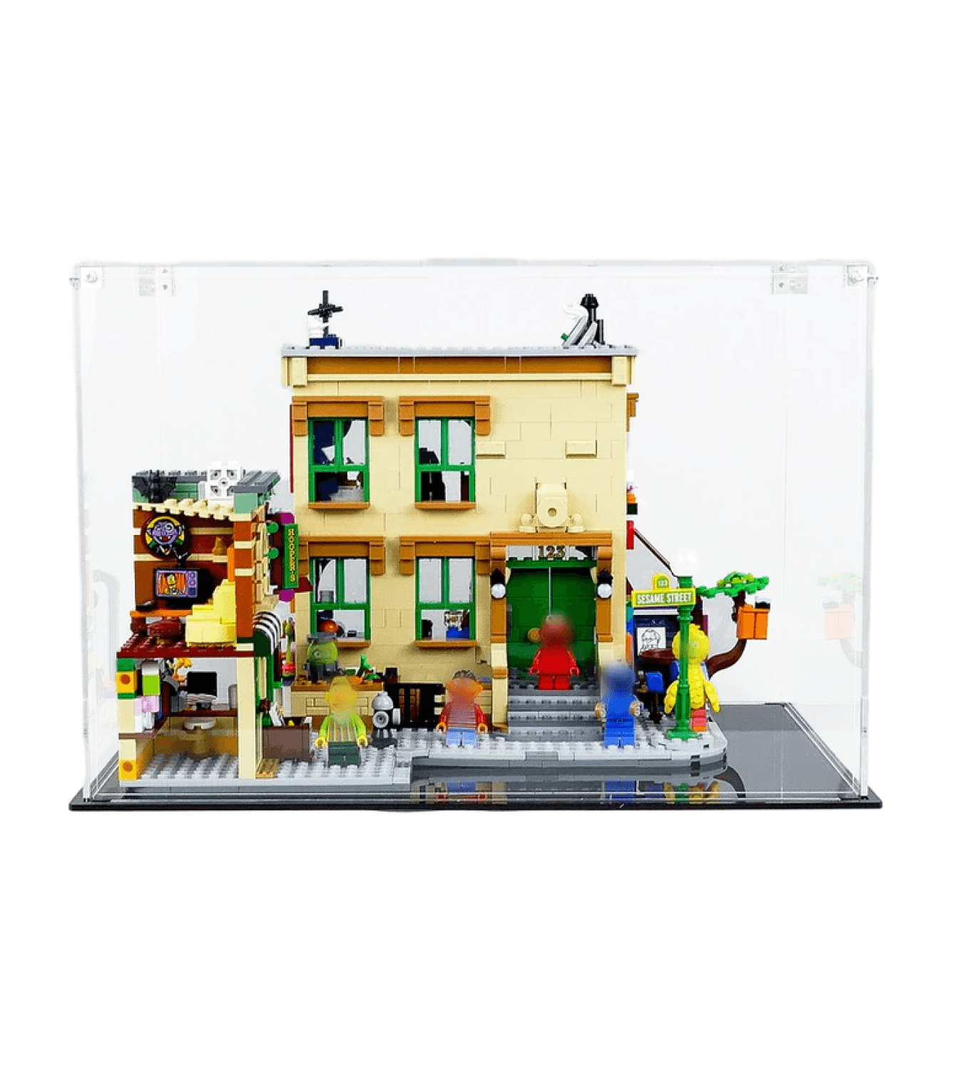 Premium LEGO Ideas 123 Sesame Street 21324 Display Case - Showcase & Protect Your Collectible Building Set - Perfect for Home Decor, Office Display & Gift Giving