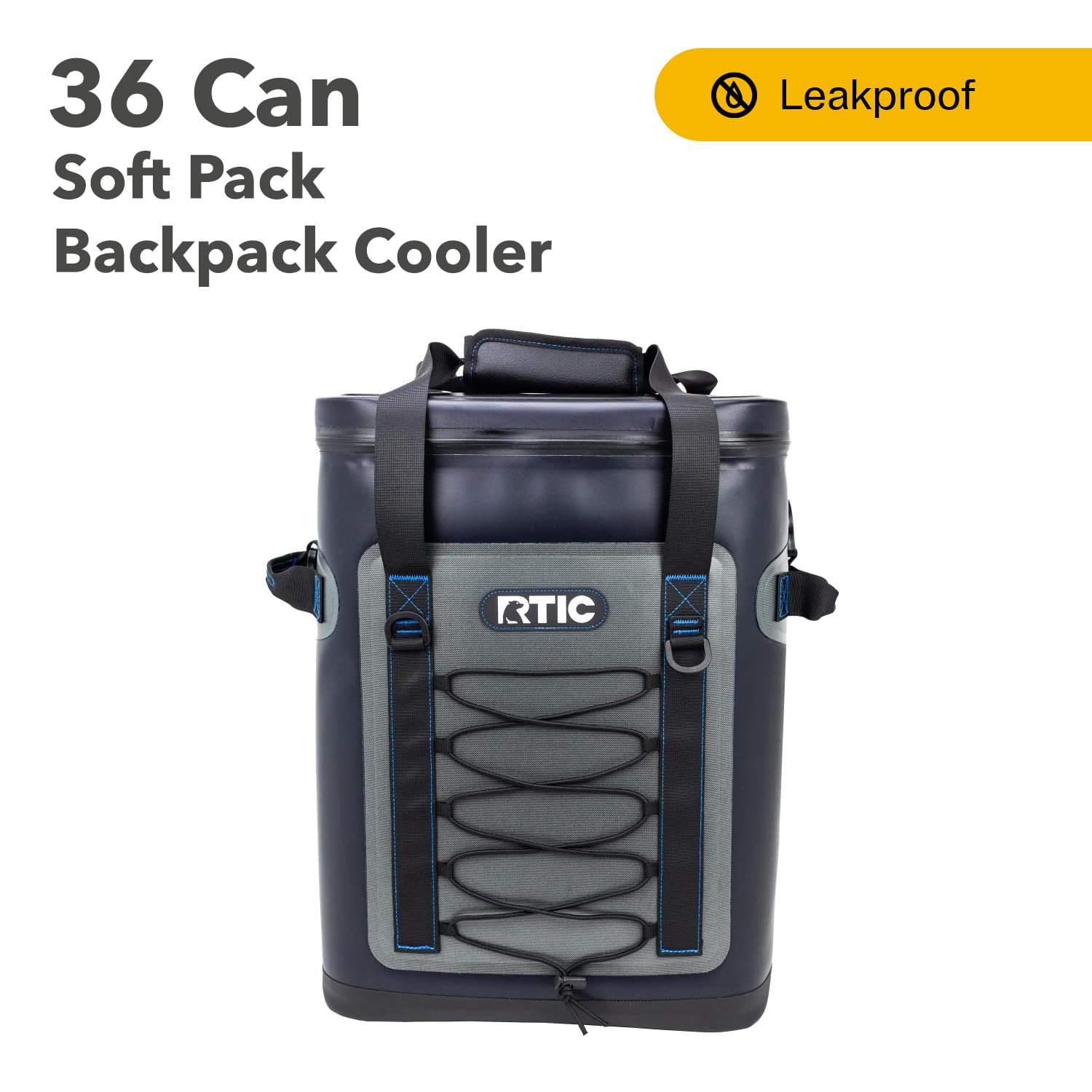 RTIC 36 Can Backpack Cooler - Insulated, Waterproof Soft Cooler Bag for Ice, Drinks, Lunch - Perfect for Beach, Travel, Camping, Picnic, Car, Hiking, Tailgating, and Outdoor Adventures