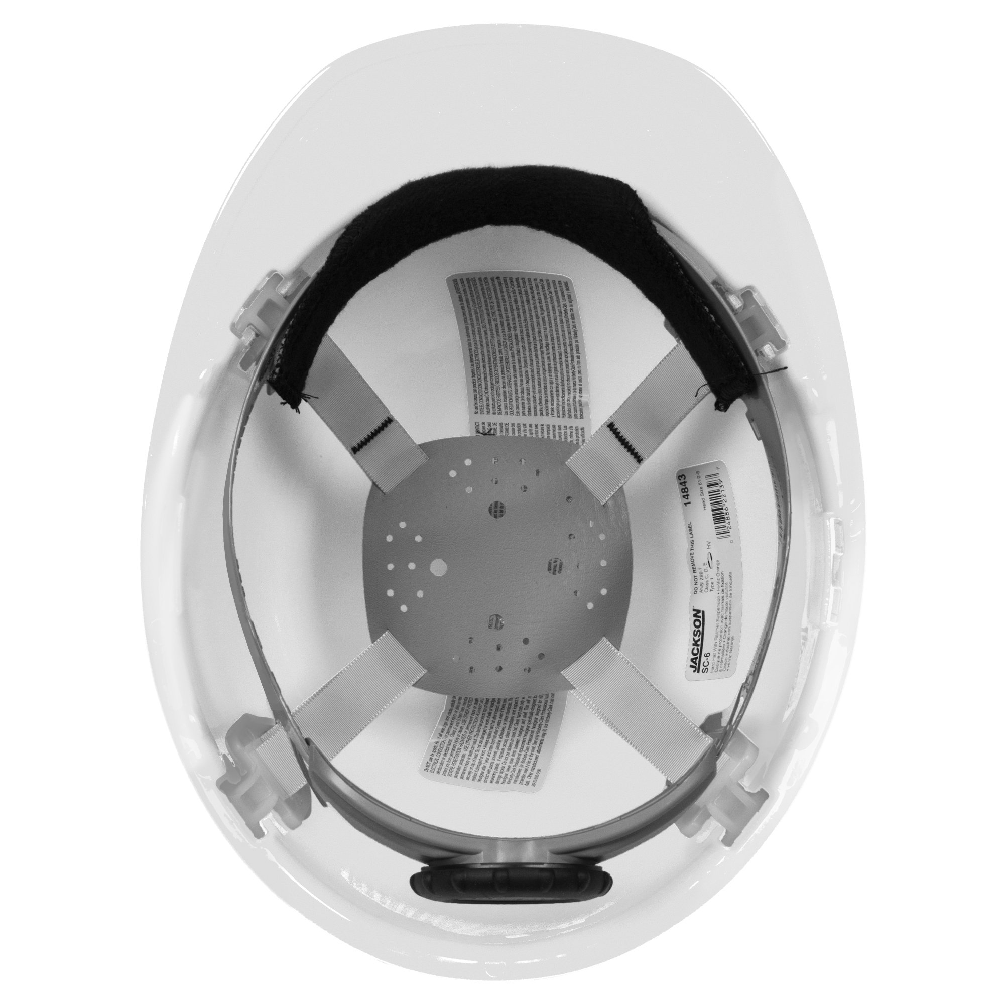 Jackson Safety SC-6 ANSI Compliant Hard Hat - 4-Point Ratchet Suspension, Extended Brim for Comfort & Safety - Made in USA (12 Pack) - Ideal for Construction, Industrial & Roofing Work