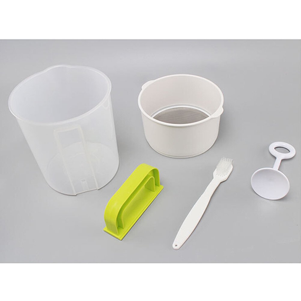 Premium 1.5L Reusable Nut Milk Bag - Fine Mesh Strainer for Almond Milk, Soy Milk & Juice - Eco-Friendly Kitchen Filter Cup Set with Cleaning Brush - Perfect for Vegan, Dairy-Free & Raw Food Preparation at Home