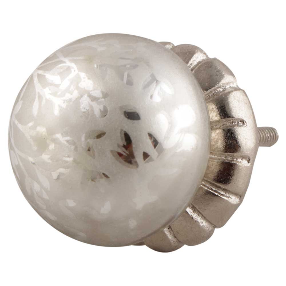 IndianShelf 16-Pack Silver Dome Glass Drawer Knobs - Elegant Kitchen Cabinet Hardware & Dresser Pulls for Home Decor | Perfect for Cabinets, Drawers, Wardrobes & Furniture Upgrades