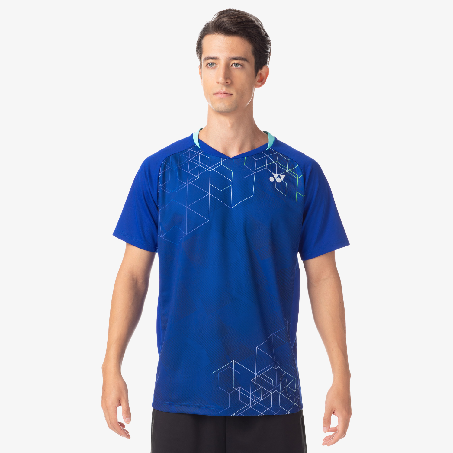 Yonex Men's Crew Neck Shirt 10602 - Comfortable Athletic Tennis Top in Midnight Navy - Perfect for Tennis, Gym & Casual Wear