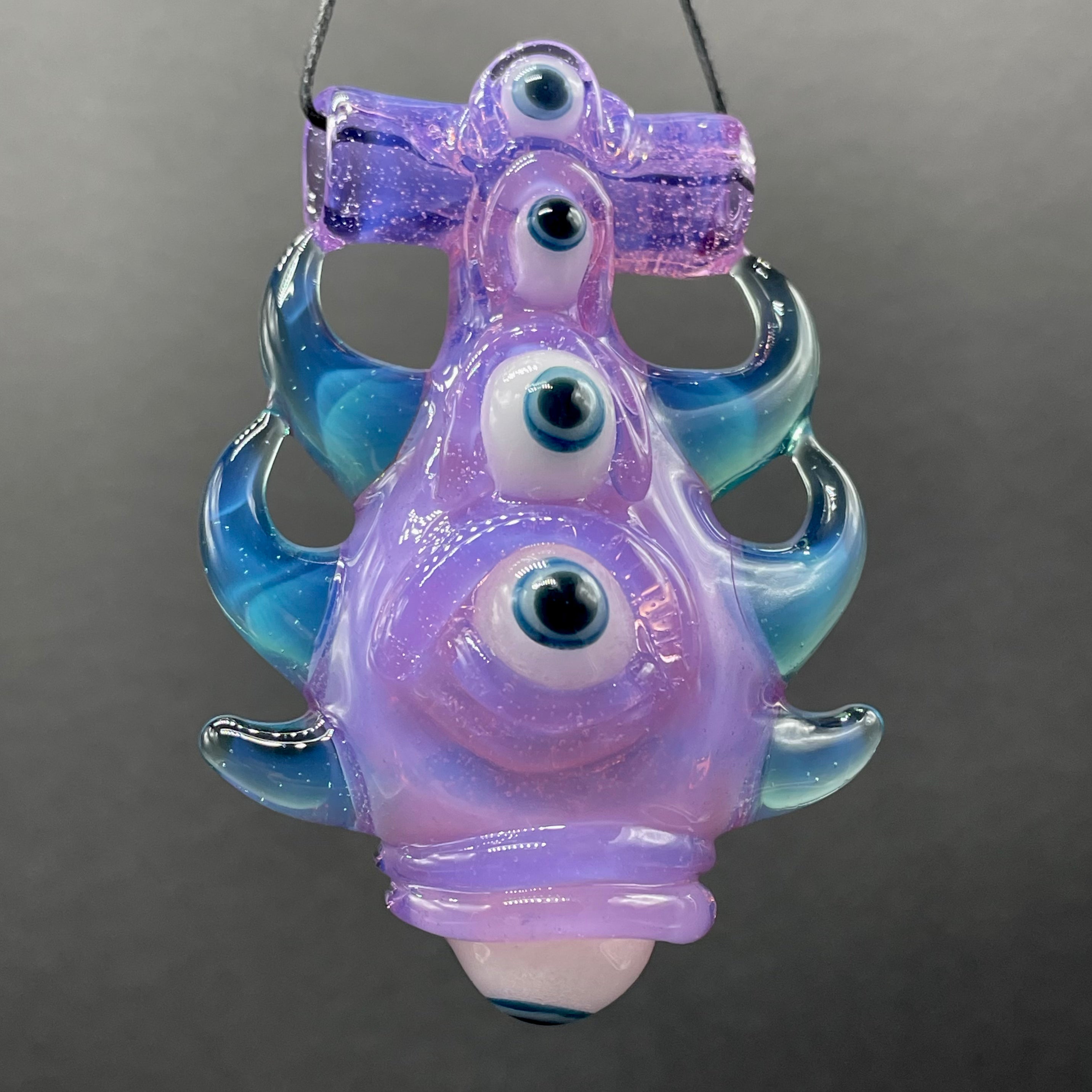 Evil Eye Pendant for Women - Pink Slime Crystal Necklace for Protection & Good Luck | Perfect for Gifts, Boho Jewelry, and Spiritual Accessories