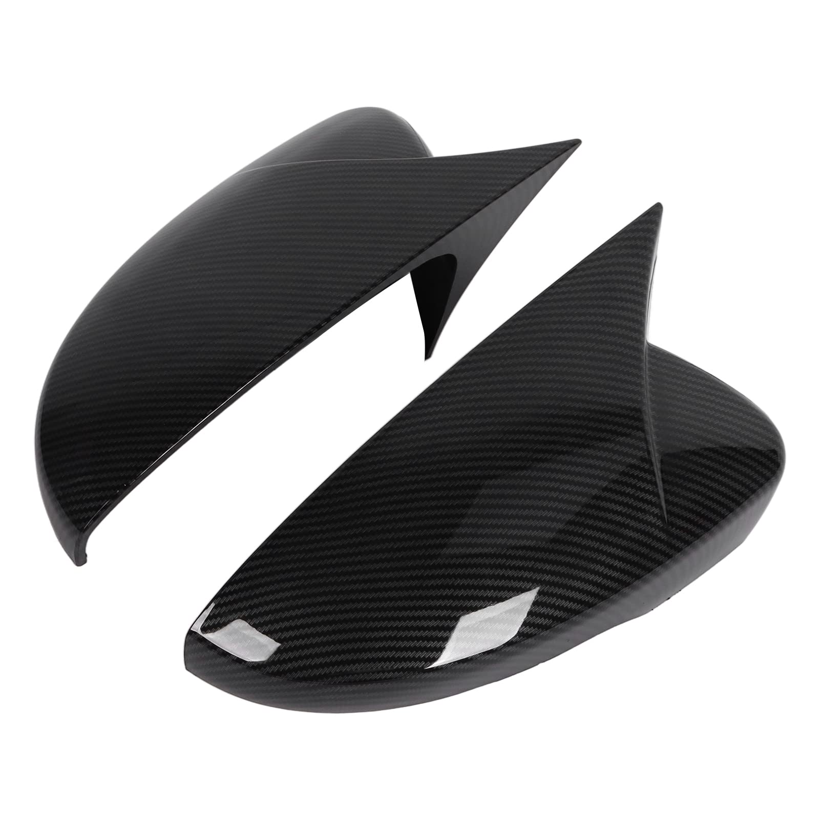 Carbon Fiber Side Mirror Covers for Cars 2015-2020 - UV Protective Auto Replacement Mirror Caps (Left & Right) - Enhance Style & Protection for Daily Driving & Car Shows