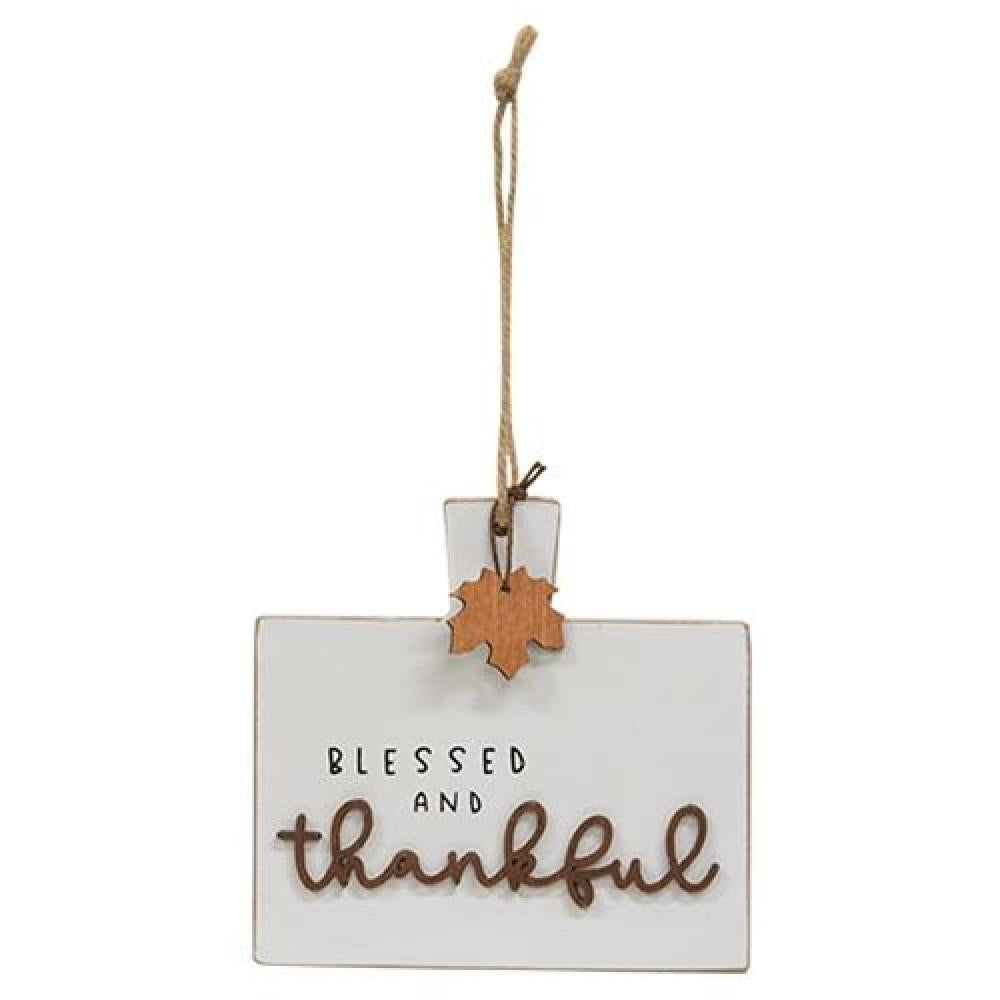 Blessed and Thankful Wooden Cutting Board Sign - Rustic Kitchen Decor for Thanksgiving & Christmas - Perfect for Holiday Home Decor, Farmhouse Style Kitchen Wall Art
