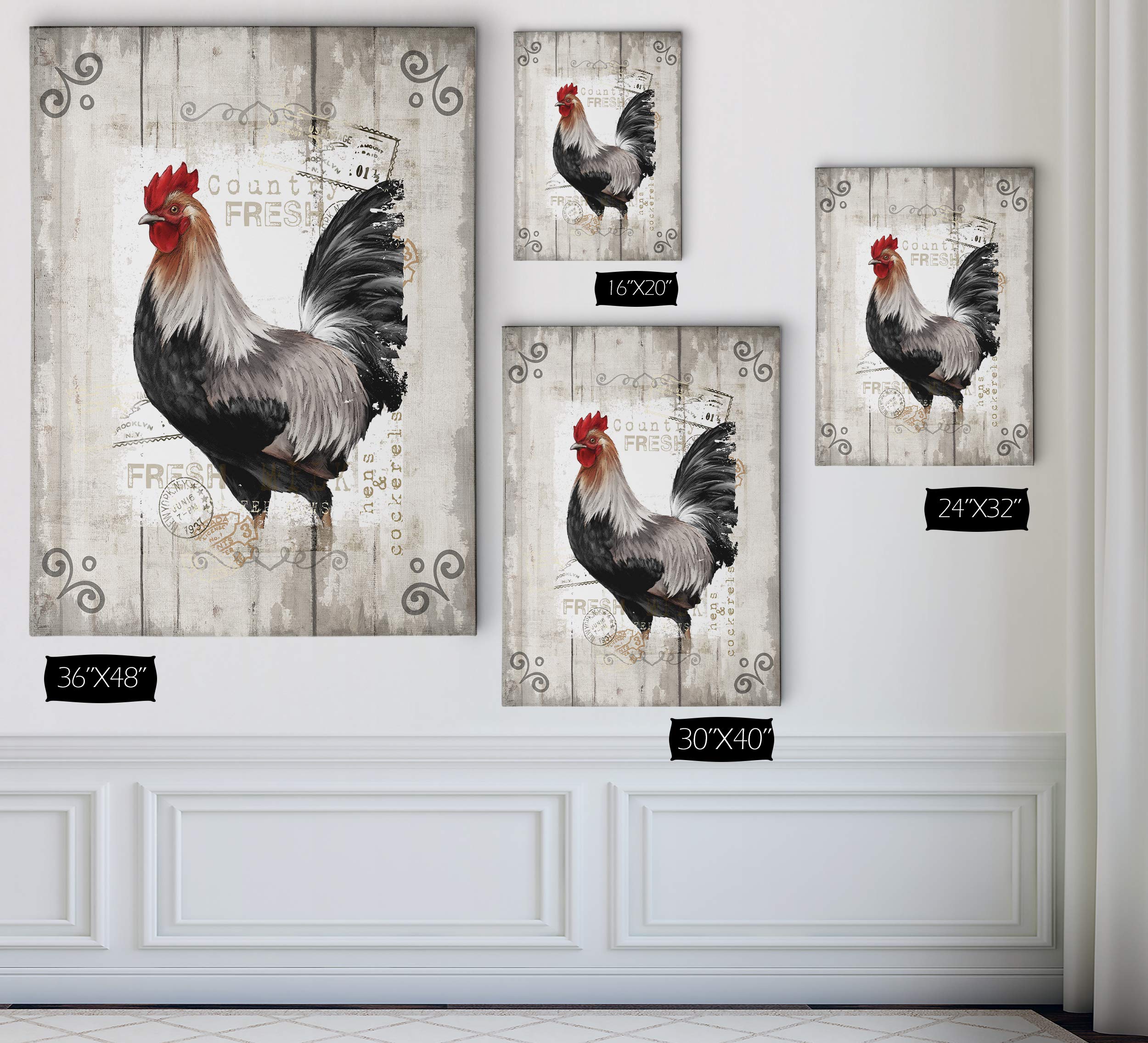 Wexford Home Country Fresh Gallery Wrapped Canvas Wall Art - Farmhouse Decor for Living Room, Bedroom & Office - Ready to Hang Home Decor