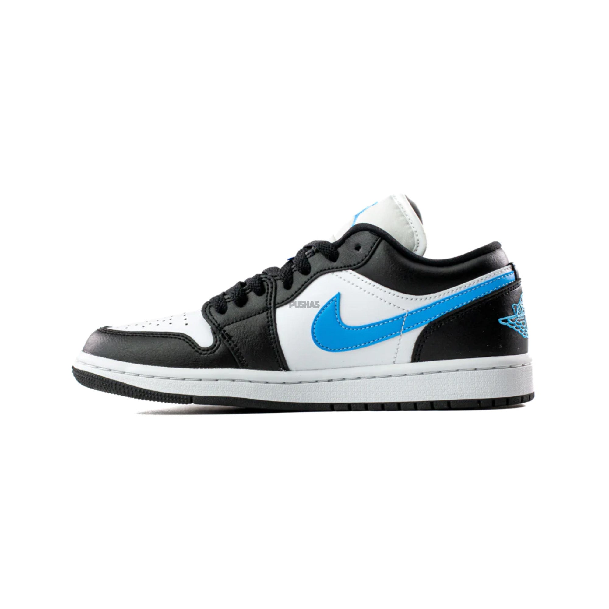 Air Jordan 1 Low 'Black University Blue White' Women's Sneakers (2021 Release) - Casual Wear, Street Style & Basketball Fashion