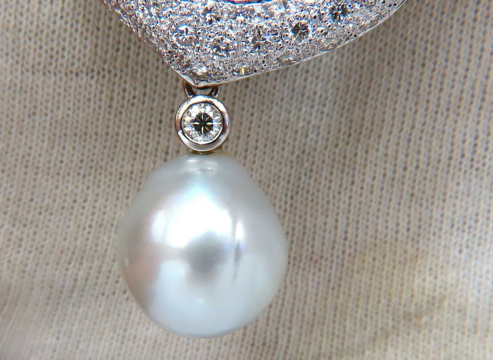 GIA Certified Natural White Saltwater Pearl & 3.50ct Diamond Necklace in 18K Gold - Perfect for Weddings, Anniversaries & Special Occasions