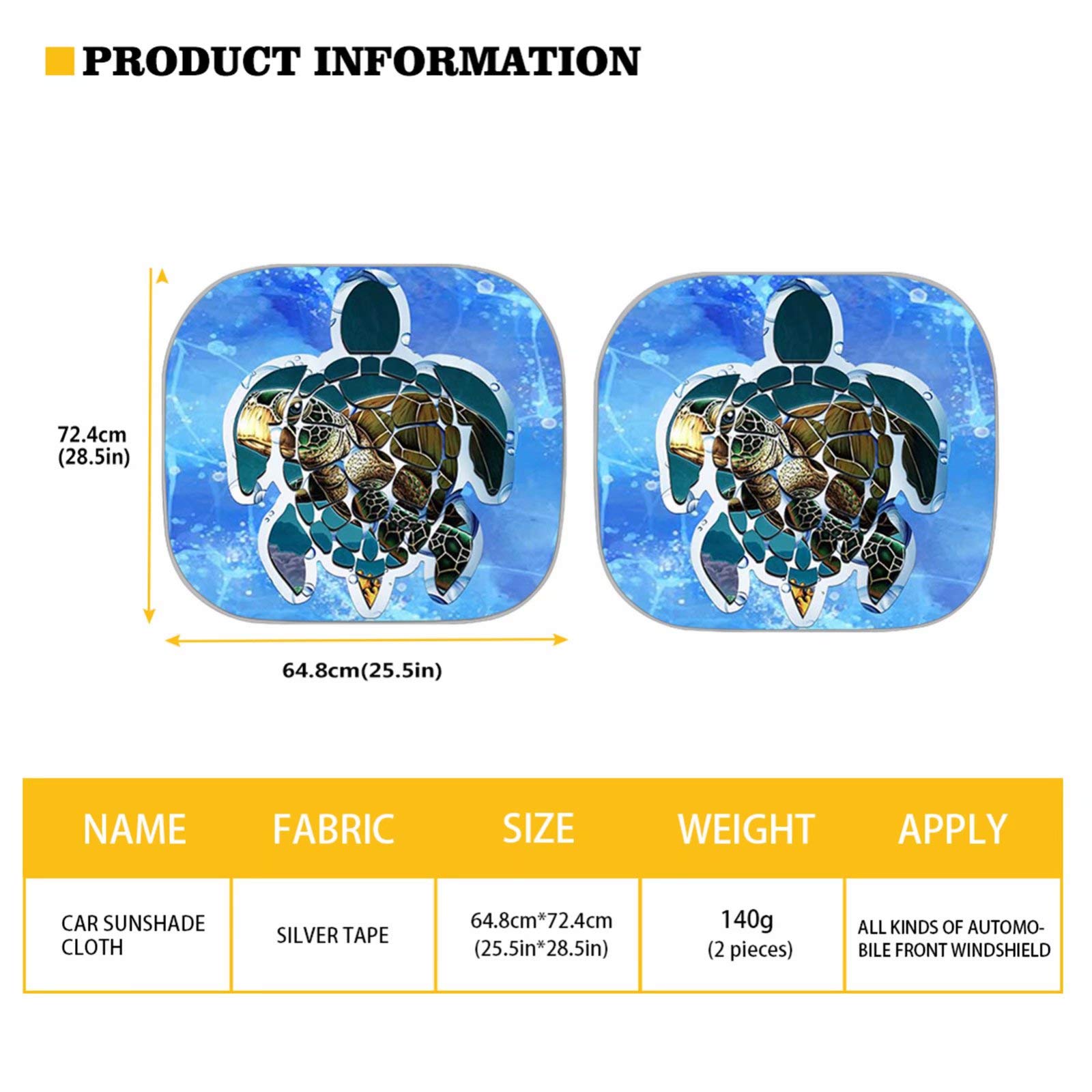 Custom Design Windshield Sun Shade for Cars, SUVs & Vans - Multicolor UV Protection Sunshade | Universal Fit Front Windshield Cover | Keeps Steering Wheel Cool | Perfect for Summer Parking & Road Trips