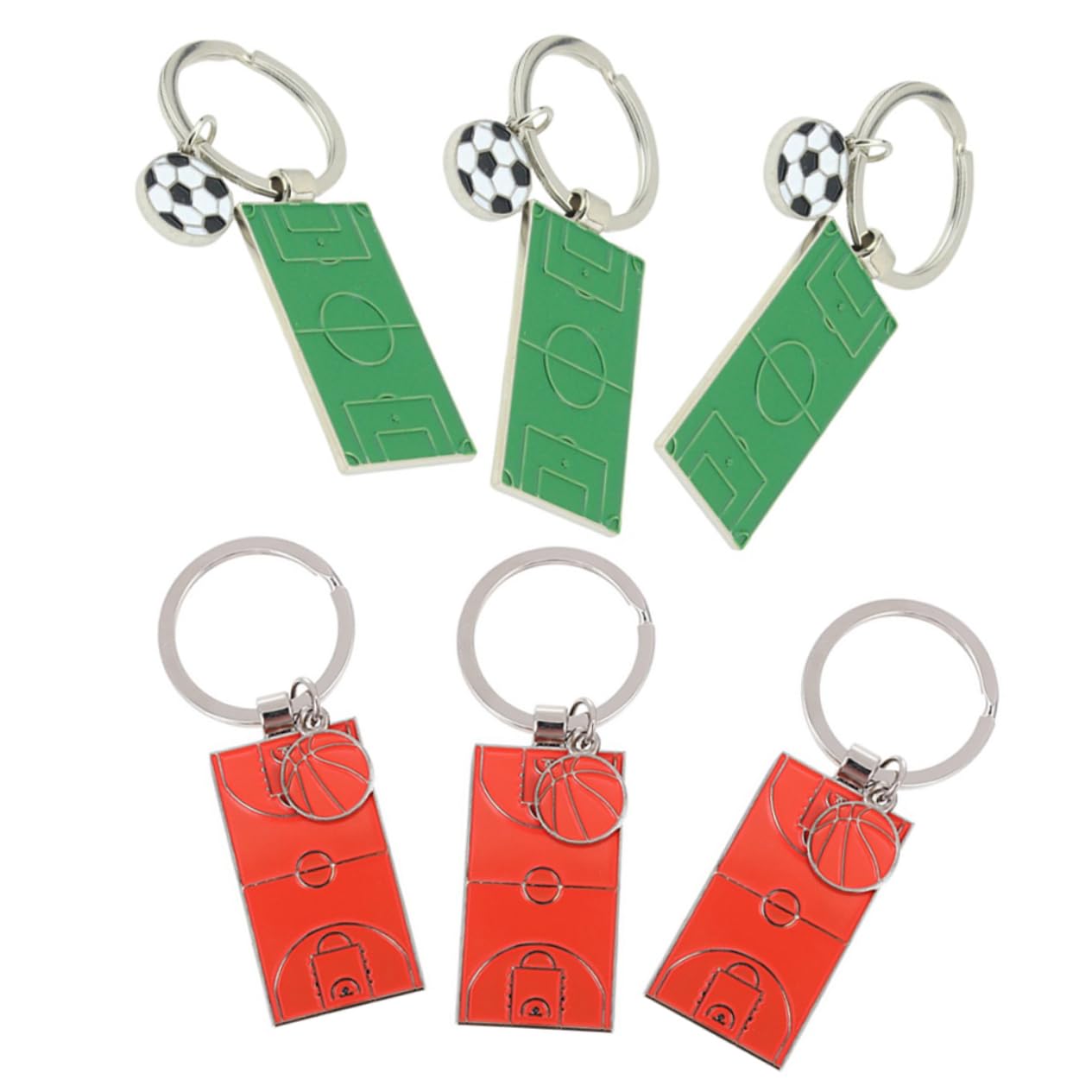 VALICLUD 24 Pcs Sports Keychain Set - Football & Basketball Key Rings for Fans - Durable Zinc Alloy Keychains - Perfect Gift for Sports Enthusiasts - Great for Game Days, Team Spirit & Everyday Carry