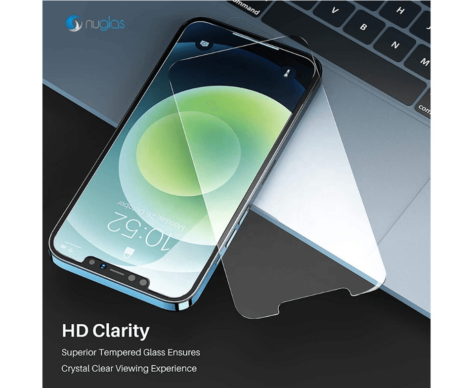Nuglas Premium Tempered Glass Screen Protector for iPhone 14/13/13 Pro - 9H Hardness, HD Clarity, Anti-Scratch & Bubble-Free - Perfect for Daily Use, Gaming & Work Protection