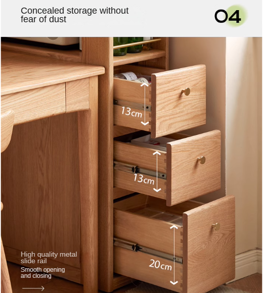 Modern Oak Solid Wood Bookcase for Study - Stylish & Durable Home Office Bookshelf - Perfect for Organizing Books, Decor & Office Supplies