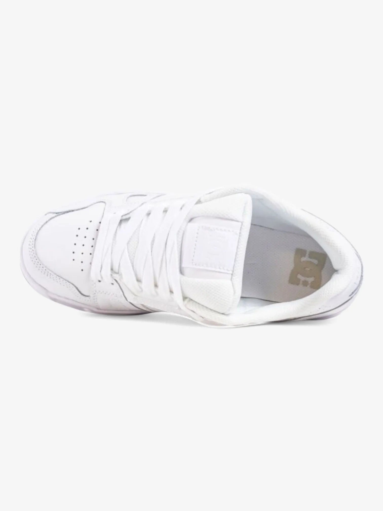 DC Stag Skate Shoes for Men - White & Brown High-Top Sneakers for Skateboarding, Streetwear & Casual Wear
