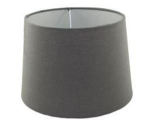15.18.12 Tapered Lamp Shade - Charcoal Hessian Fabric Lampshade for Table & Floor Lamps - Perfect for Living Room, Bedroom & Office Decor