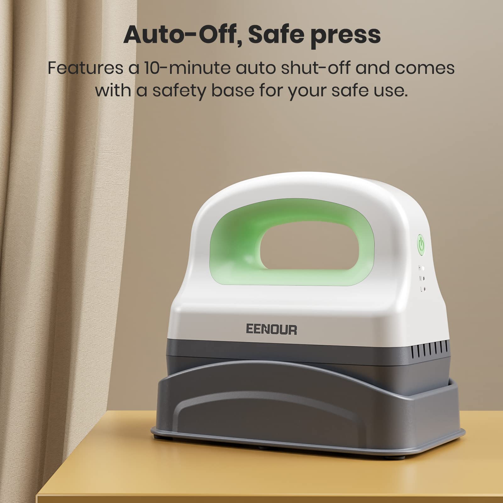 EENOUR Mini Hat Press Machine - 3 Heating Levels & Auto-Off, Handheld Cap Heat Press with 3
