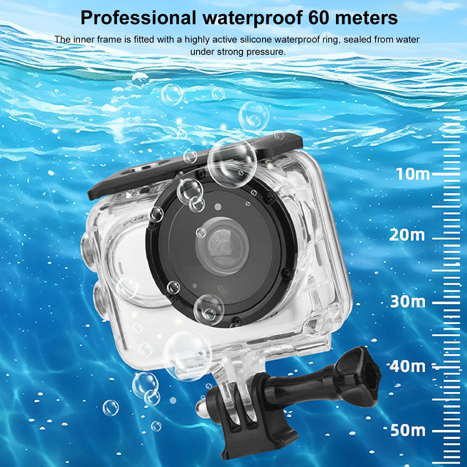 Insta360 GO 3/GO 3S Waterproof Case - 60M Deep Underwater Diving Housing, Pressure Resistant Protective Cover for Action Camera | Perfect for Snorkeling, Surfing & Extreme Sports