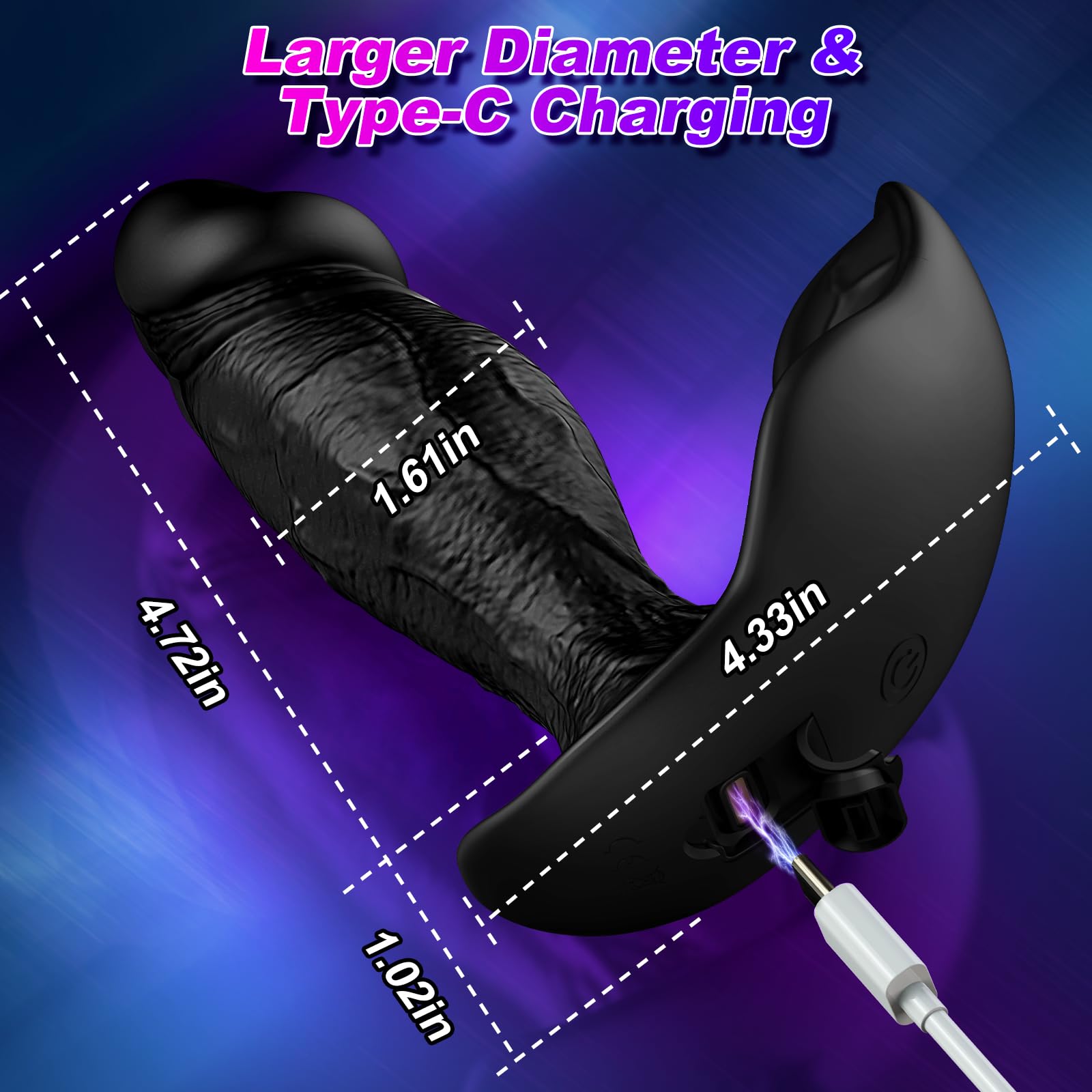 Premium Prostate Massager & Anal Vibrator for Men - 10 Powerful Vibration Modes, Remote Control, Soft Silicone Anal Plug - Intimate Couple Play & Solo Pleasure
