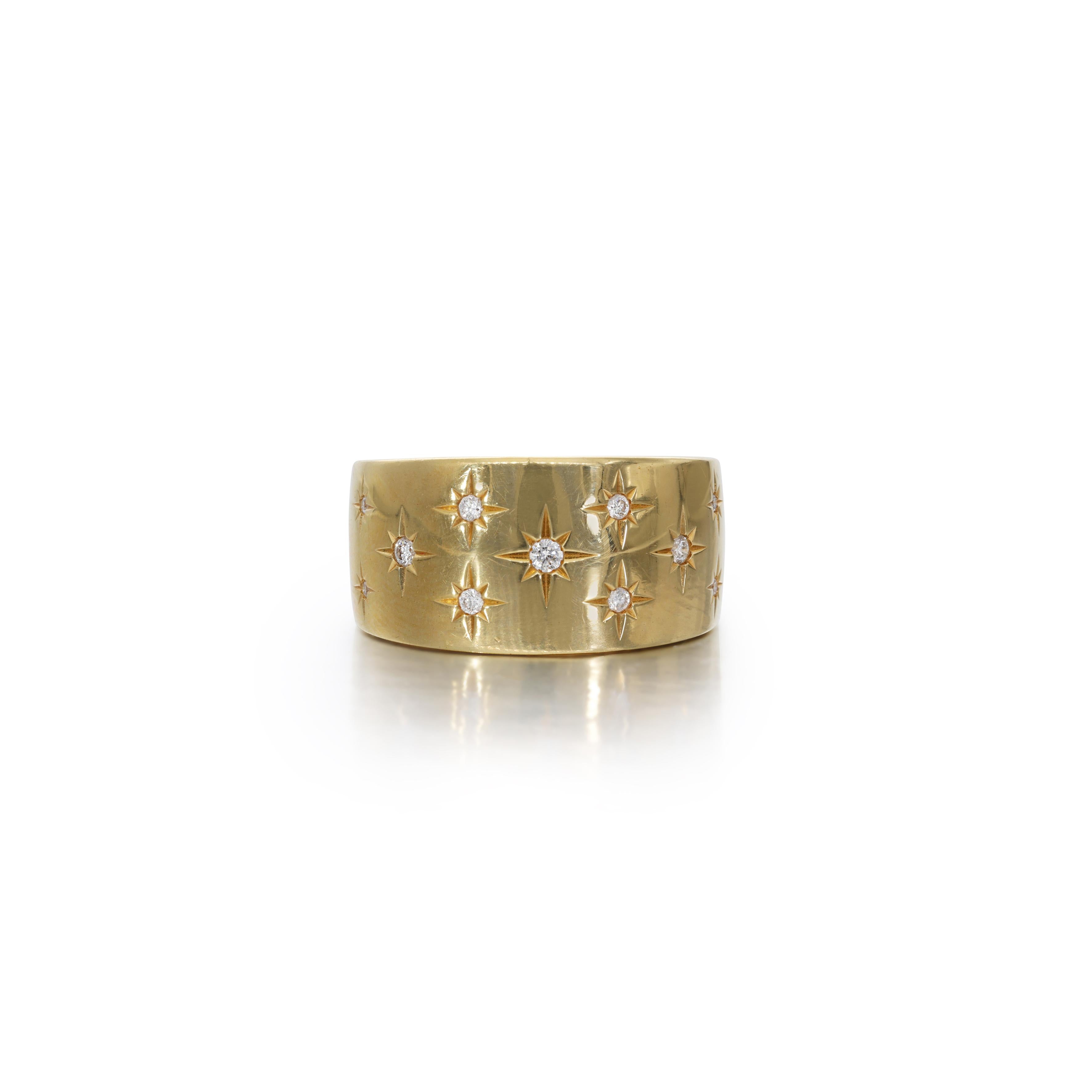 0.20 Carat Round Brilliant I SI1 Diamond 18K Yellow Gold Wedding Band Ring for Women - Perfect for Engagement, Anniversary & Special Occasion Gifts