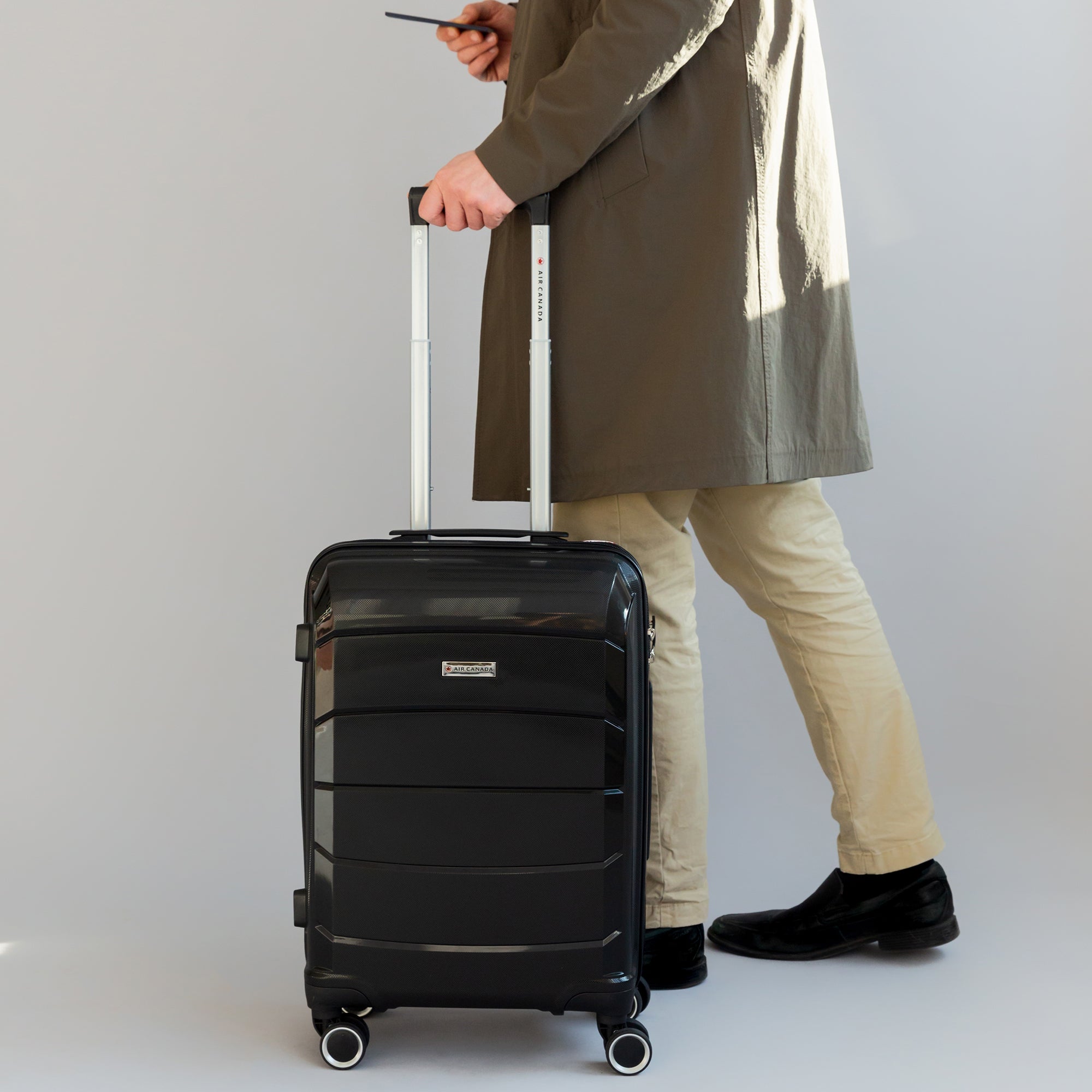 Air Canada Optimum Hardside 3-Piece Luggage Set - Durable Spinner Suitcase for Travel, Carry-On & Checked Bags - Perfect for Business Trips, Vacations & Family Travel