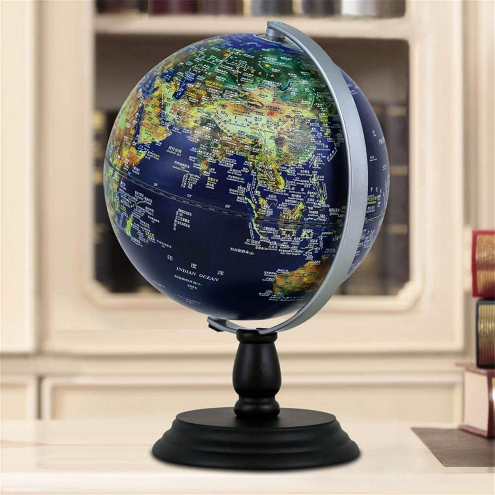 Educational World Globe for Kids & Adults - Interactive Desktop Geography Learning Toy with Detailed Maps - Perfect for Classrooms, Homeschooling & Office Decor