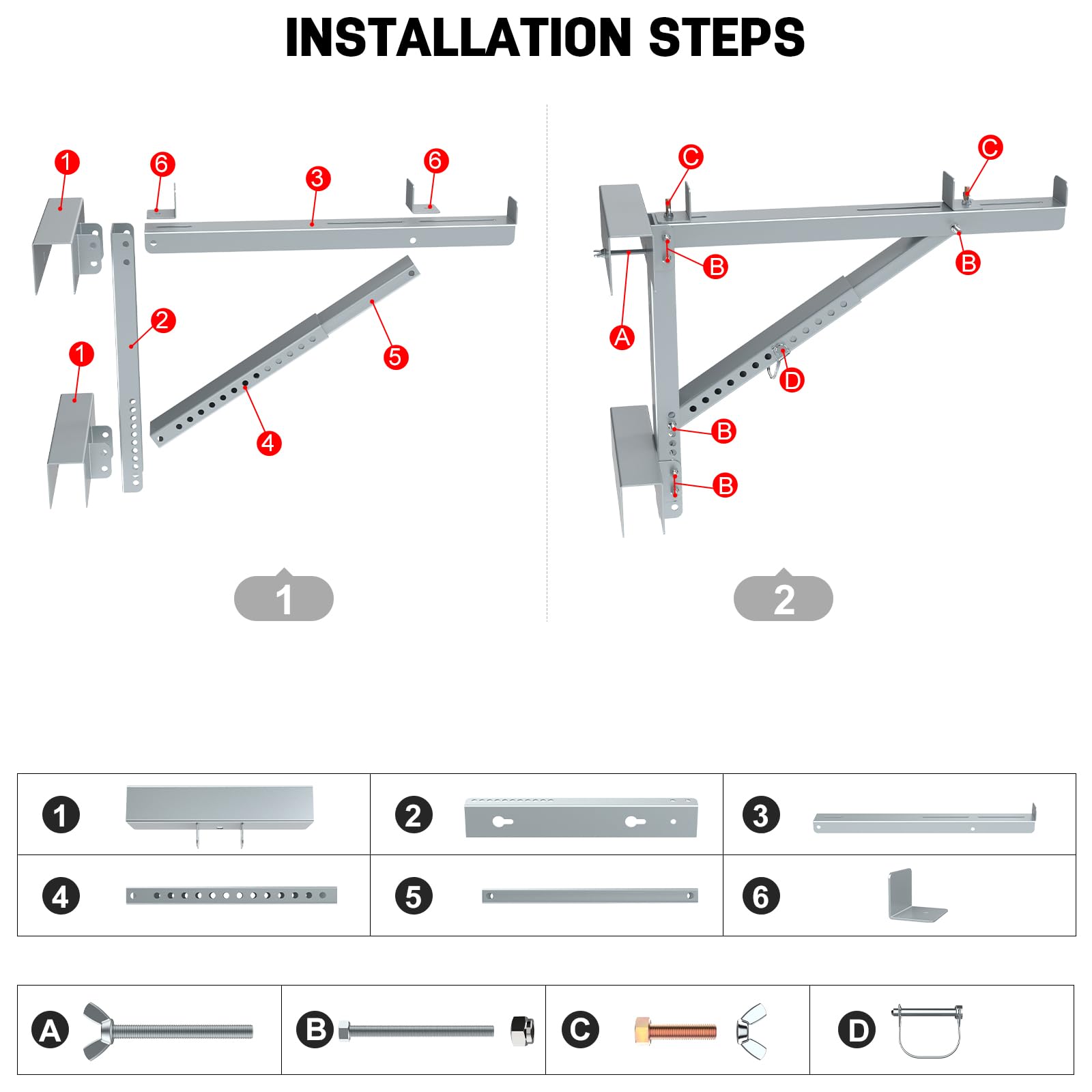2025 Upgraded Adjustable Ladder Jacks 2 Pack - Heavy Duty Scaffolding Brackets for Extension Ladders, Silver Ladder Platform Accessories for Construction, Roofing & Home Repairs | Perfect for Painting, Window Cleaning & DIY Projects