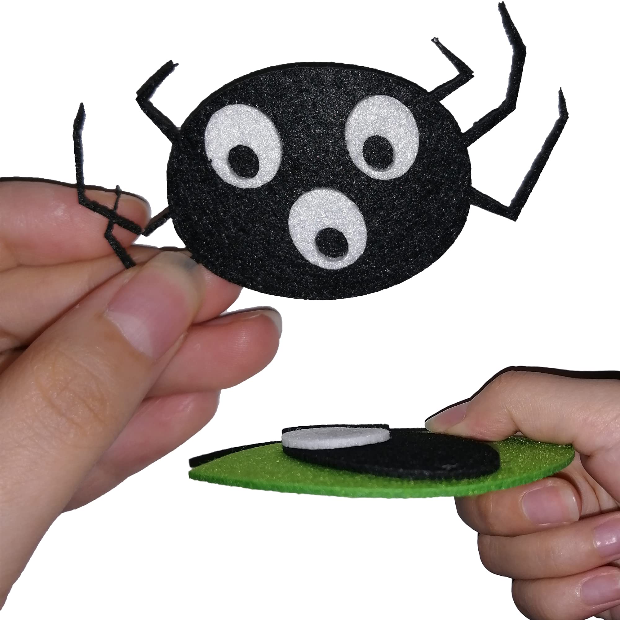Halloween DIY Spider Pumpkin Felt Craft Kit - 43 PCS Felt Ornaments for Wall Hanging Decorations, Home Party Supplies & Unique Halloween Gift - Perfect for Halloween Parties, Classroom Activities and Spooky Home Decor