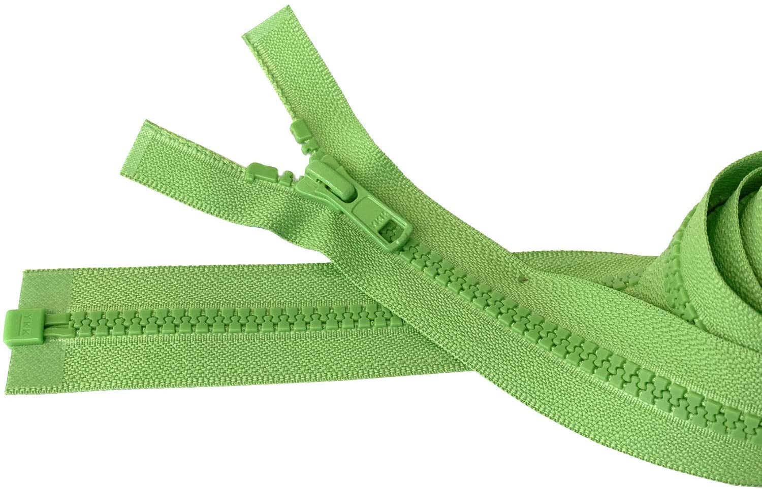 YKK #5 Molded Vislon Spring Green Medium Weight Jacket Separating Zipper - 20