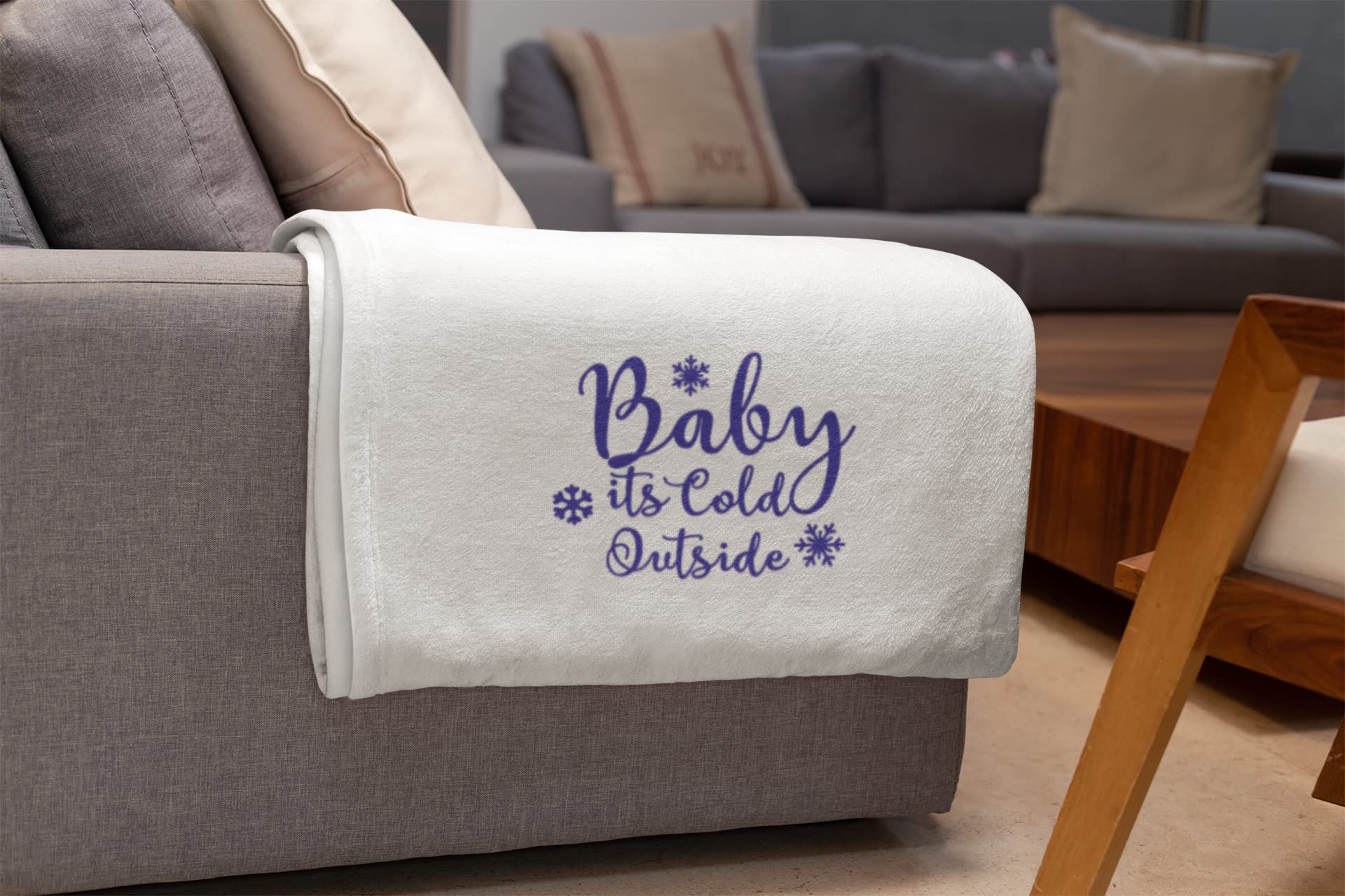 Baby It's Cold Outside Iron On Decal - Heat Transfer Vinyl for DIY Clothing & Fabric - Glitter Sugar Lemon Design - Perfect for T-Shirts, Jackets, Bags & Home Decor